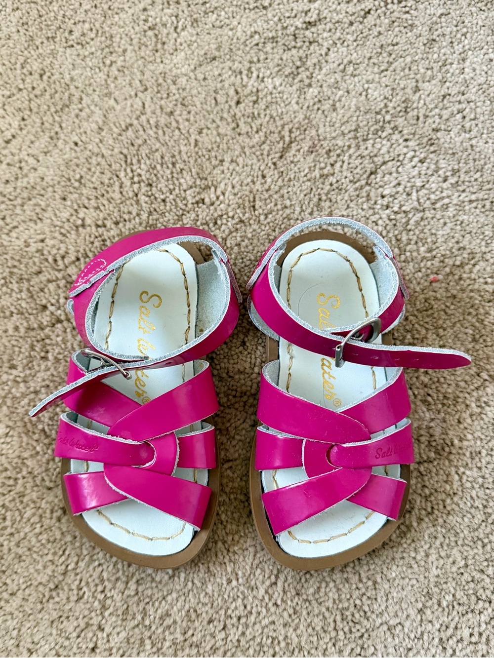Salt Water Sandals by Hoy Hot Pink Toddler Strappy Sandals